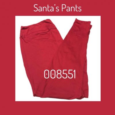 TC2 LuLaRoe ~ SOLID SANTA'S PANTS RED ~ Leggings SIZES 18+, new in package