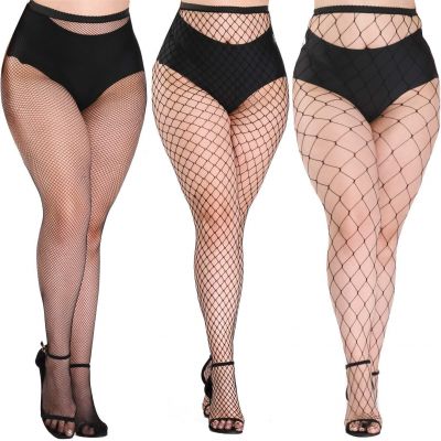 Fishnet Stockings, High Waist Tights for Women, Sparkle Rhinestone Fishnets Part