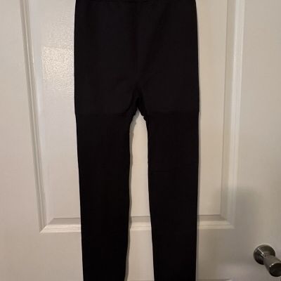 Lane Bryant Plus Size A/B Leggings Solid Black Footless