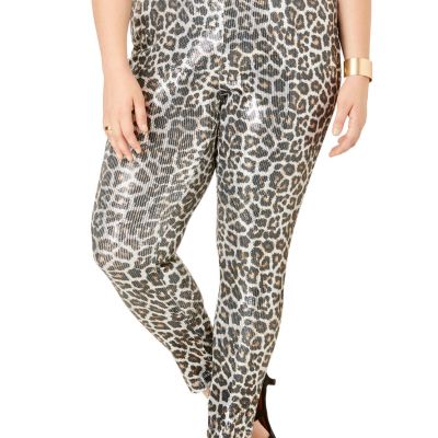 Roaman's Women's Plus Size Sequin Legging