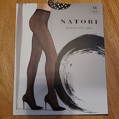 Natori NTF7-154 Diamond Toile Fashion Tights Black Size M