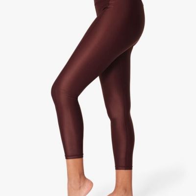 NWOT SWEATY BETTY High Shine 7/8 Length Leggings - Burgundy Dark Red  XS $88