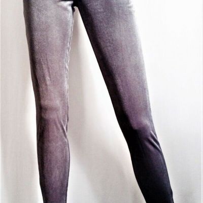 NEW FRESHMAN 1996 SIVER-GRAY Stretch Velvet Skinny Legging SIZE M - MSRP $44