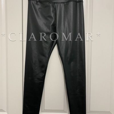 Wild Fable Leggings Womens Medium Black Faux Leather Pull On Skinny High Rise