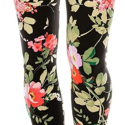 Women's Printed Fashion Leggings Ultra Soft Solid & Regular, Camellia