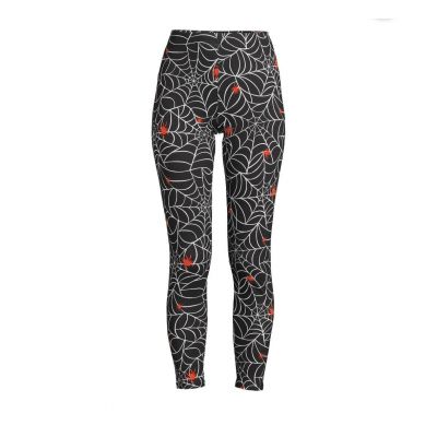 No Boundaries Womens juniors Halloween Spider Web Ankle Leggings size M New