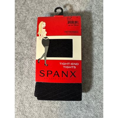 NEW Spanx Tight End Tights Black Patterned Size B