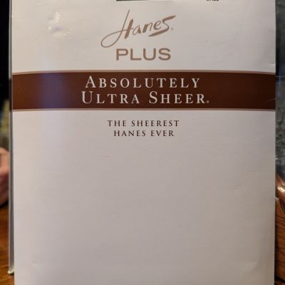 Hanes Plus Absolutely Ultra Sheer Control Top Pantyhose In Barely Black  2 Plus