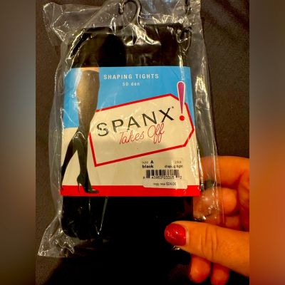 SPANX TAKES-OFF Black Womens Shaping Nylon Tights Size A