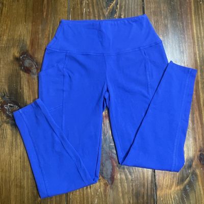 Zenana Cobalt Blue Leggings XL Stretch Ankle Pockets Yoga Workout Athleisure NEW