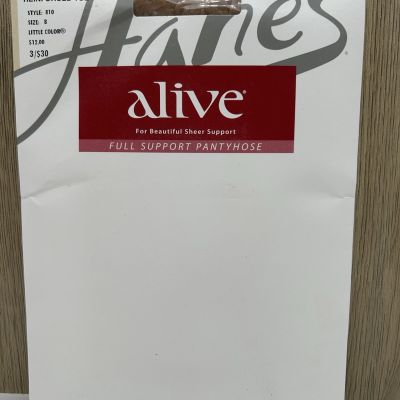 Hanes 810 Alive Full Support Control Top Pantyhose Size B Little Color Vintage