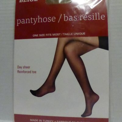 New Juncture Beige Sheer Pantyhose, One Size 5'-5'8