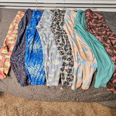 Lot Of 8 LuLaRoe Leggings Cute Fun Comfortable Workout