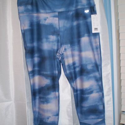 womens JONES OF NEW YORK SPORT TIE DYE LEGGINGS SZ 2X RETAIL$39