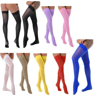 US Women Stockings Glossy Thigh High Sheer Pantyhose Shiny Oil Stockings Hosiery