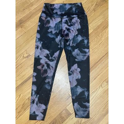 Beyond Yoga Lux High Waisted 7/8 Dark Floral Printed Leggings Women's Size L