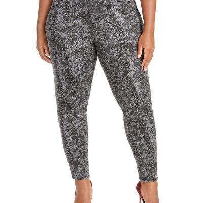 Women's Size 16W Style&Co Plus  Snakeskin Printed Jegging Grey/Black