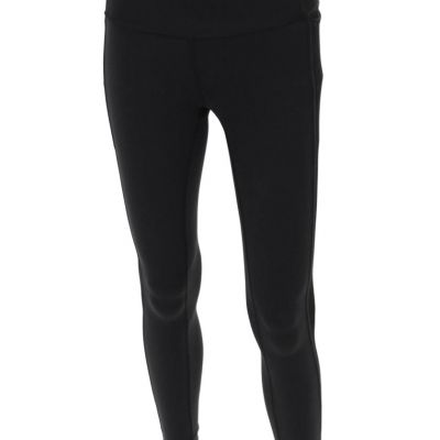 Lululemon Womens Elastic Waistband Lined Fitted Leggings Black Size XS