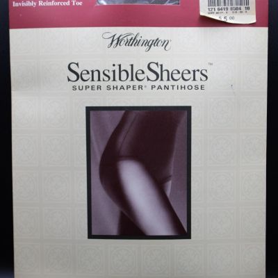 Worthington Sensible Sheers Super Shaper Pantyhose Size Queen Tall Smoke Grey 85