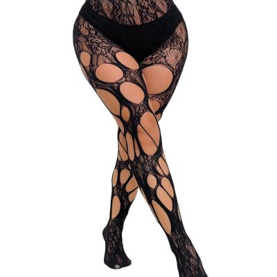 Women Fishnet Thigh-High Stockings Tights Suspender Pantyhose Stockings for W...