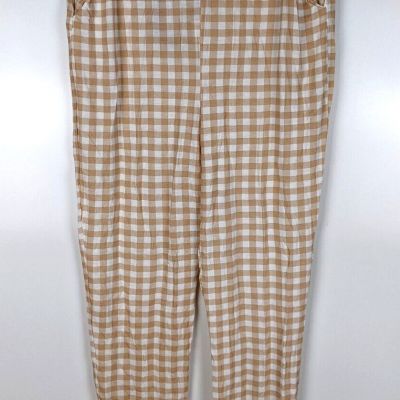 NWT PrettyLittleThing Women's Plaid Stretch Legging Sz 6 Viscose/Elastane Blend