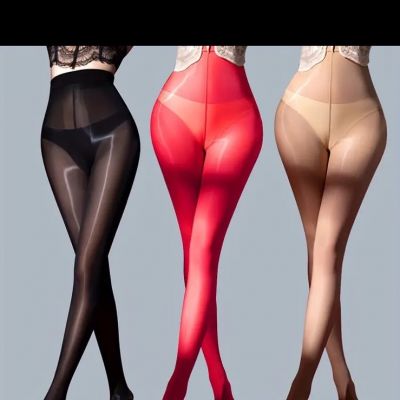 YAULAANG Plus Size Elegant Pantyhose - Pack of 3 Sheer Mesh Tights, Polyamide an