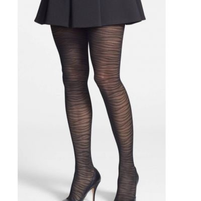 Commando Tigress Semi Sheer Tights Black Women Size S L19616