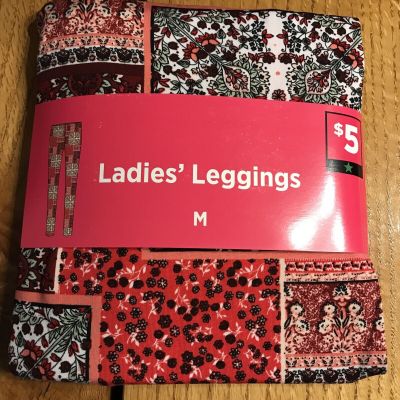 Ladies MEDIUM (8-10) Leggings Cute *Floral Pattern* Soft, Comfortable, Stretchy