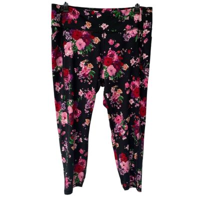 Victoria’s Secret On Point Flow Floral Leggings Size XXL Short Pockets VS