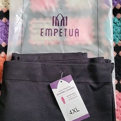 Empetua High Waisted Shaping Black Legging Women's Size 4XL NWT!!!