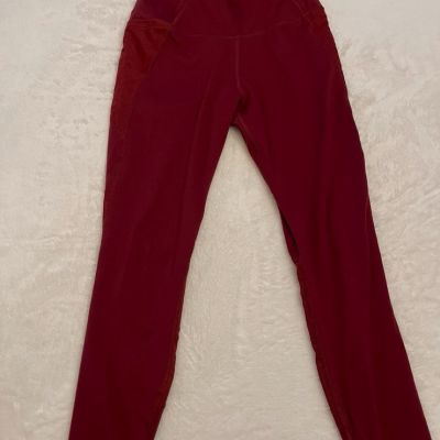 All In Motion Leggings Maroon Women’s Sz XS Workout Athletic w/Pockets