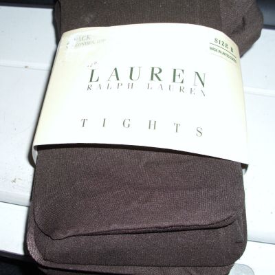 LAUREN RALPH LAUREN dk brown Tights  Cotton  Size B  2 pack