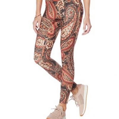 DG2 by Diane Gillman Knit Tummy Smoothing Paisley Print Leggings Size 3x NWT