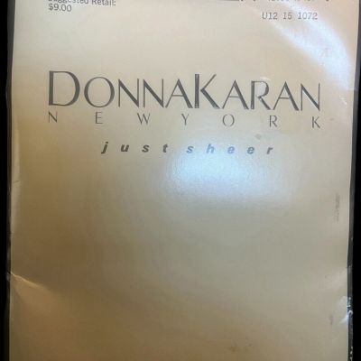 New Donna Karan DKNY  Sheer Just Sheer Pantyhose #224 Black Tall New