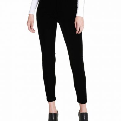 Calvin Klein Black Velvet Velour Modern Ankle Leggings Polyester/Spandex Size 2X