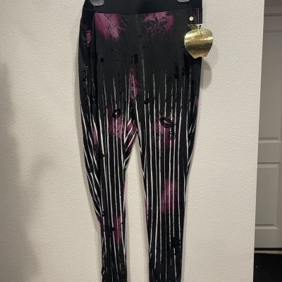 NWT Apple Bottoms Leggings Y2K SZ 1X PINK Black KISS Beetlejuice Wednesday Enid