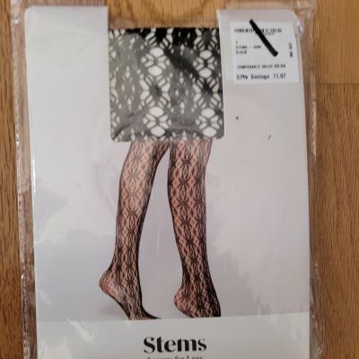 New Women's STEMS-5036  Star Fishnet Tights Black  One Size