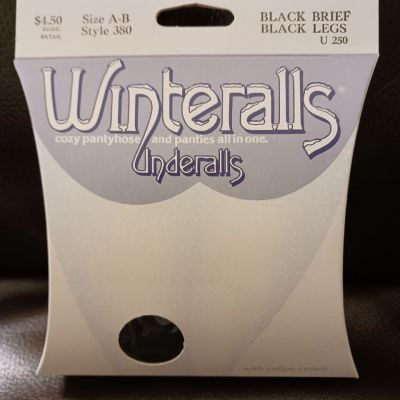 Underalls Winteralls Pantyhose & Panties Black Sz A-B, Style 380