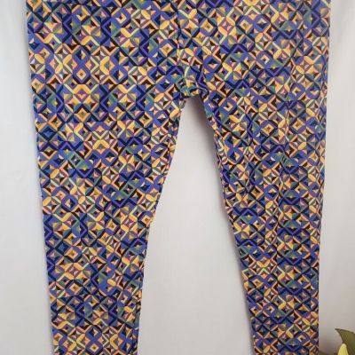 LuLaRoe Leggings TC Tall & Curvy Butter Soft Geometric Print Womens Plus Size