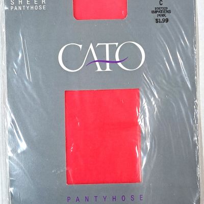 CATO Ultrasheer Pantyhose IMPATIENS PINK Size C Sandal foot Toe New