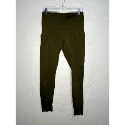 Lululemon align army green leggings womens 10 athleisure casual workout athletic