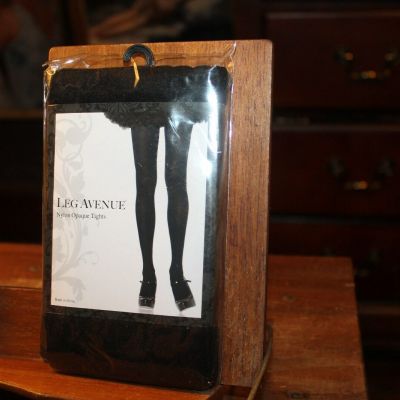 New Leg Avenue Nylon Opaque Tights One Size 90-160lbs Black