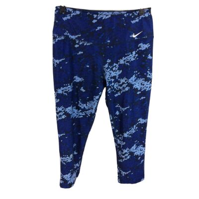 Nike Legend Dri-Fit High Rise Blue Cropped Leggings Sz S