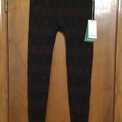 New Women’s Aventura Chocolate Truffle Fair Isle Freya Legging Size L/XL