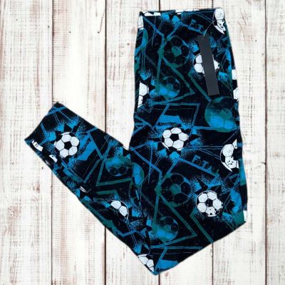 Women’s Leggings Depot Soccer Print Plus Size 1X-2X NWT Extra Stretchy Soft