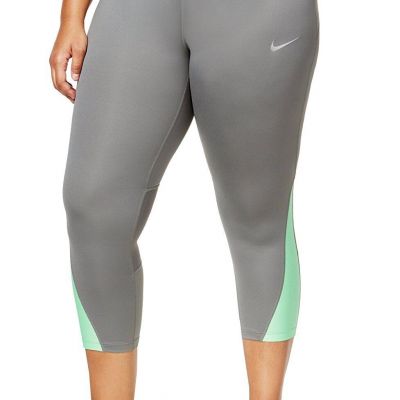 Nike Womens Plus Size Power Compression Cropped Leggings-1X