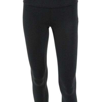 Lululemon Womens Mid Rise Stretch Knit Athletic Cropped Leggings Black Size 2