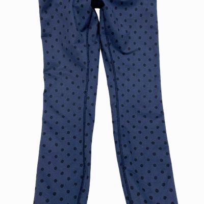 Lululemon Blue Polka Dot Stretch Legging Athletic Pants Women's Size 8