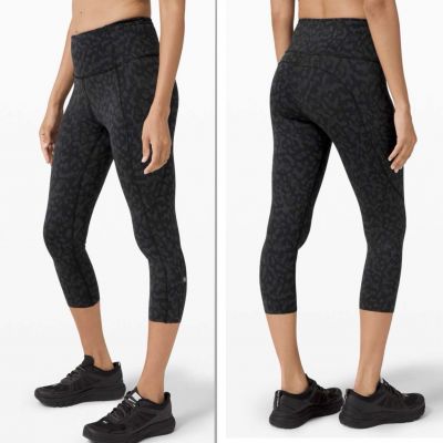 Lululemon Pace Rival Crop 22” - Size 4 - Formation Camo Deep Coal Multi / Black