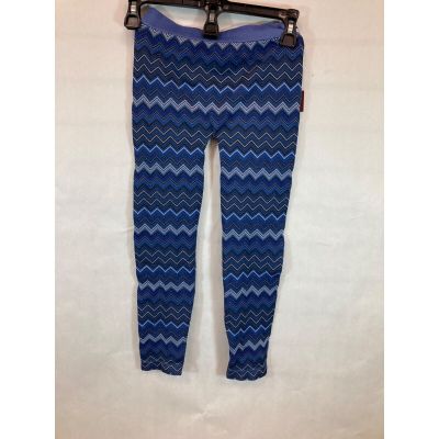 Women's Straight Legged Blue Printed Ankle Length Fashion Leggings